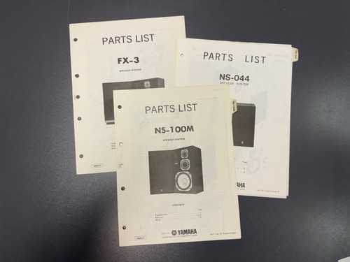 Parts list yamaha 100m - parts, list: