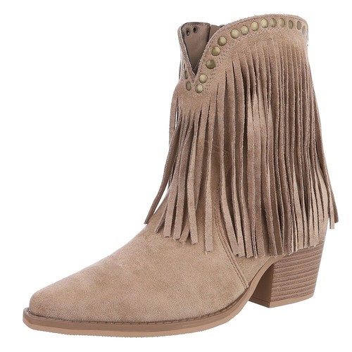 Damen cowboyboots mit - mit, fransen