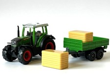 Fendt 209 Germany Traktor + Anhänger Ballen Modell Spielzeug Diecast Maßstab 1:87 Maisto