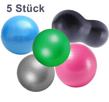 5er SET Gymnastik Bälle gemischt Gymnastikball Peanut Massage Noppen Soft P+