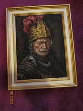 großer handgestickter