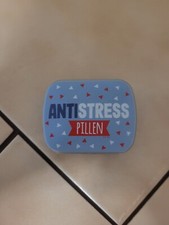 Verkaufe kleine Blechdose ANTI STRESS PILLEN. SUPER ERHALTEN. 