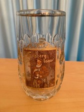 Vintage Carlsberg Bierglas Bierkrug mit Goldrand und Aufdruck, 15cm 