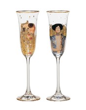 2er Set Gustav Klimt Sektgläser Der Kuss + Judith I  Goebel Artis Orbis