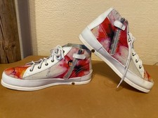 Gallucci Sneaker, Turnschuhe Freizeitschuhe Gr.38  Leder weiß/rot, Reißverschluß