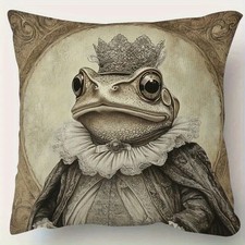 Luxus 45 cm Kissen wie Loberon Deko Frosch Kröte Geschenk Papa Opa Vater Märchen