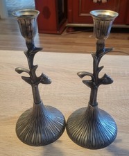 2 Wunderschöne Versilberte Kerzenständer