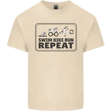 Einhorn Triathlon Laufen Schwimmen Radler Herren Baumwolle Maglietta T-Shirt