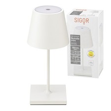 B-Ware Nuindie mini LED Akku Tischleuchte schneeweiß IP54