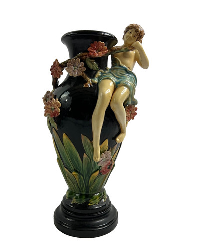 Majolika vase lothringen - gl,