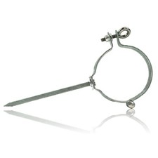 Fallrohrschelle verzinkt - Rohrschelle 60 - 120 mm mit 140 mm Schlagstift