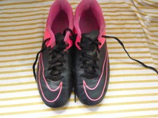 Nike Mercurial Victory V FG Größe UK 4 schwarz-hyperrosa Fußballschuhe