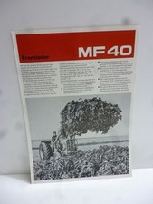 Orig. Schlepper Prospekt Massey Ferguson Frontlader MF 40 Traktor 4 Seiten