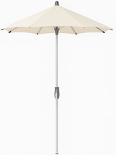 Glatz ALU-TWIST Sonnenschirm Ø 270 cm | Pale Grey (Farbe 156) | Anodized Natura