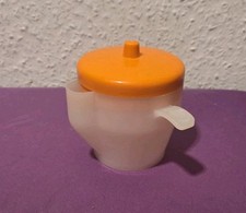 DDR PNEUMANT ZUCKER SCHÜTTE STREUER ORANGE /TRANSPARENT - VINTAGE OSTALGIE KULT