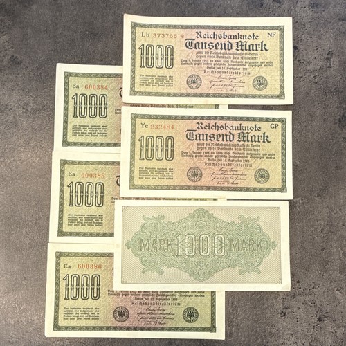 Reichsbanknote 1000 mark - 6x,