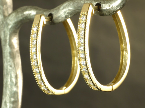 333 gold creolen hufeisen - gold,