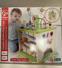 Holzspielzeug Hape Motorikwürfel „Kleine Tierchen" aus Holz Kugelbahn