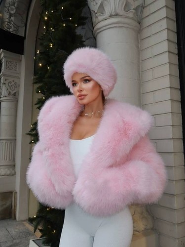 Rosa pelzmantel damen - pelzmantel, jacke