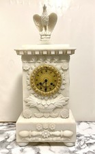 Empire Alabaster Tisch Uhr