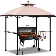 Grillpavillon 2.4 x 1.5m, Wasserdicht Gartenlauben Gartenzelt Partyzelt für BBQ