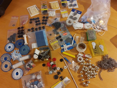 Großes set nähzubehör - set,