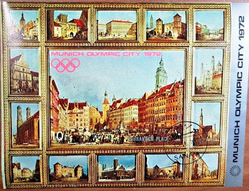 Briefmarke munich olympic city - briefmarke,