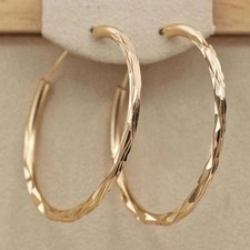 Earrings 18k gold plated hoop - plated,