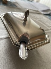 Elegante ital. Zucker-o. Butterdose Vintage Versilbert mit Löwenpfotenfüsschen