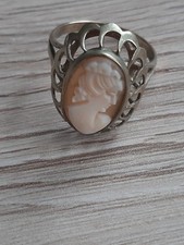 Kamee ring damenprofil - damenprofil, antiker