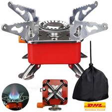 Mini Campingkocher 2800W Winddicht Outdoor Camping Gas Kocher Faltbar Herd DE
