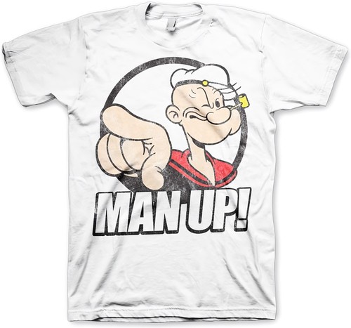 Popeye man shirt white - up!,
