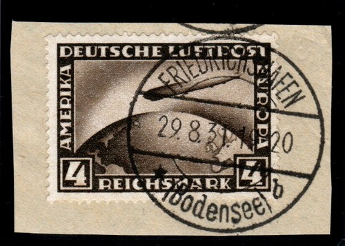 424 flugpost zeppelin - dr, =