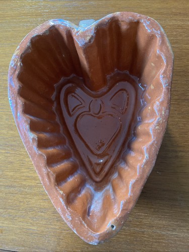 Alte kuchenform herz keramik - kuchenform,