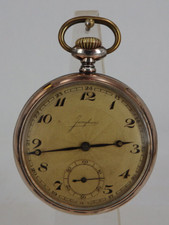 Sehr schöne offene Herrentaschenuhr Junghans 33 A Silber um 1925 (100678)