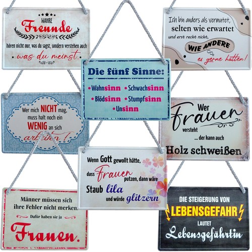 Sprüche blechschild kordel - blechschild,