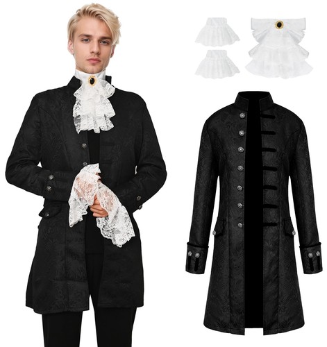 Herren gothic steampunk mantel - gothic,