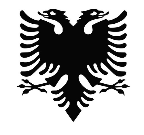 Albanischer adler aufkleber - 3x,
