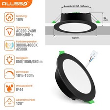 LED Panel Einbaustrahler 75-130mm Flach Einbau Leuchte Dimmbar Deckenspot 230V