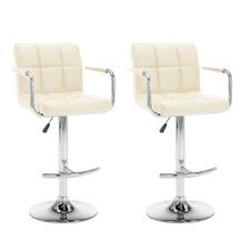 vidaXL Barhocker 2 Stk. Weiß