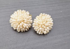 Vintage Ohrclips echte Perlen Süßwasser 2,5 cm Ohrringe