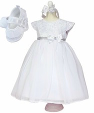 Taufkleid +Stirnband +Schuhe