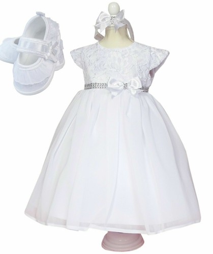 Taufkleid stirnband schuhe - +stirnband, +schuhe