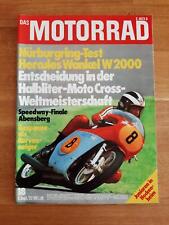 Motorrad 18/1973 Hercules Wankel W 2000 auf dem Nürburgring 