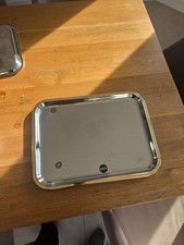 große alessi edelstahl servierplatte