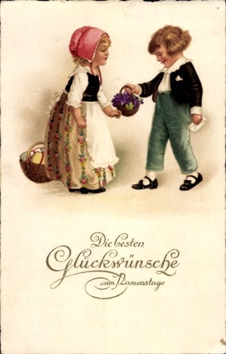 Glückwunsch namenstag - ak,