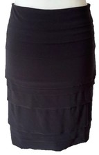 Joseph Ribkoff Rock Größe 44 Schwarz Elastisch Elegant Lagenlook Stretch