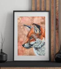 Originales Aquarell Fuchs