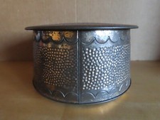 leere Blechdose rund Relief Kaisers Kaffeegeschäft kupferfarben ca.9 cm H