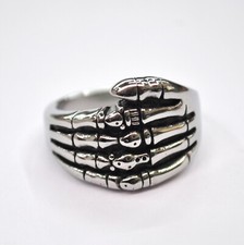 Edelstahl Ring Finger Silber